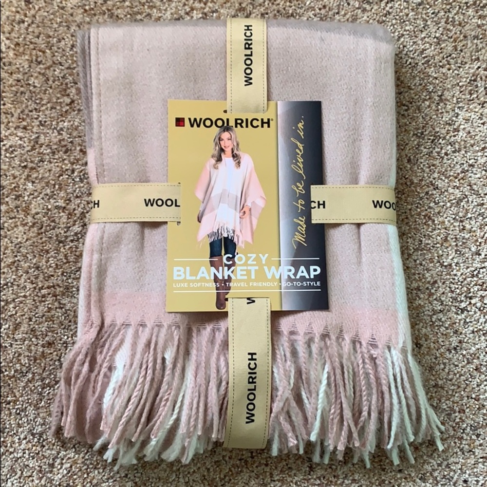 Pink Woolrich Blanket Wrap